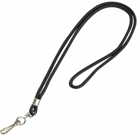 OFFICESPACE Standard Black Lanyard with Hook, 24PK OF2823557